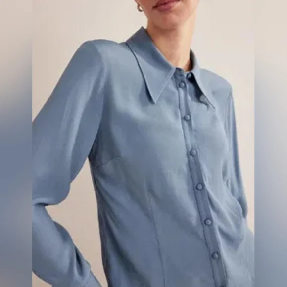 NWT Boden‎ Fitted Workwear Shirt Captains Blue 10R - Picture 2 of 14